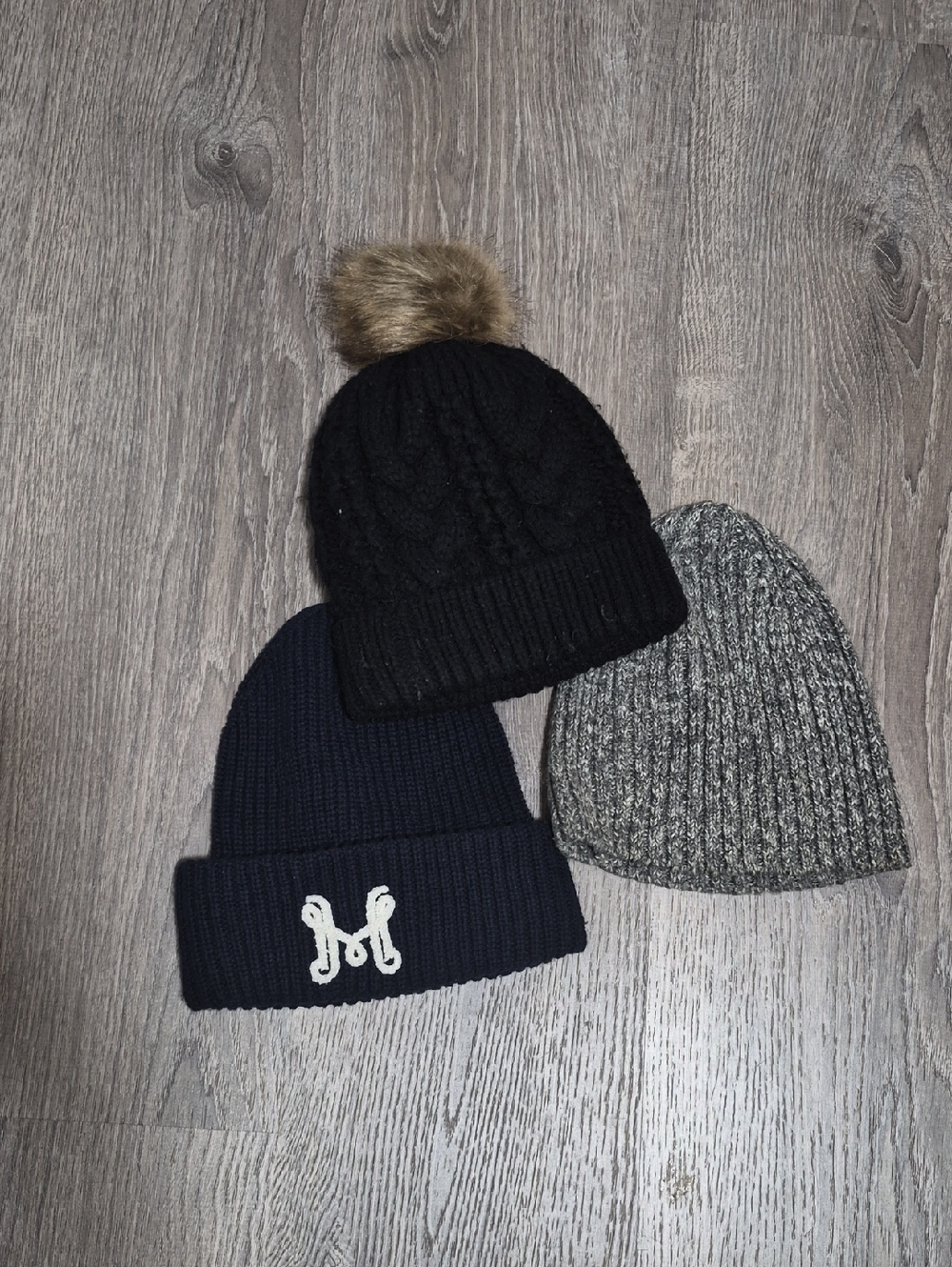 H&M Divided  Knit Beanie Lot Of 3